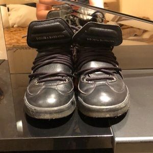 Luxury black high tops by dolce and Gabbana
